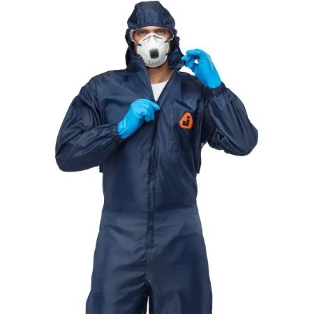 Комбинезон многоразовый защитный с капюшон Jeta Safety JPC75b синий р. XXL