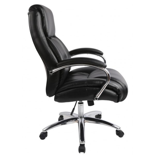 Кресло BN_Dp_EChair-585 TR рецикл.кожа черный, хром