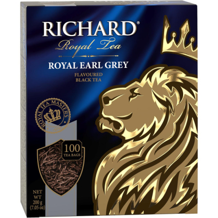 Чай Richard Royal Earl Grey черный, 100 пак 13944