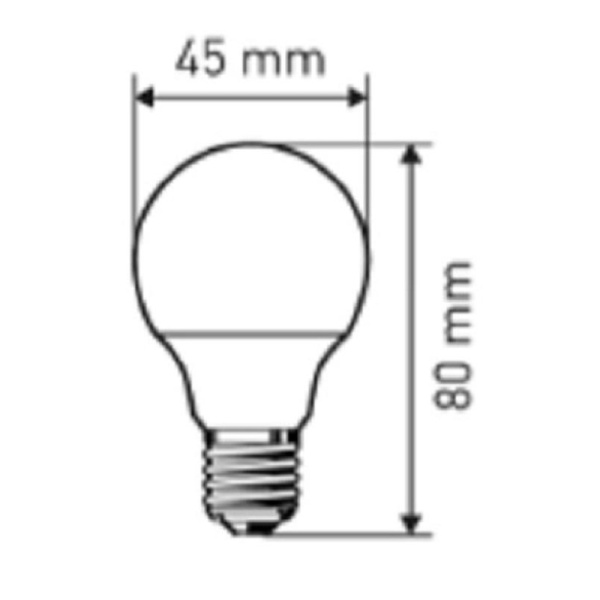 Лампа светодиодная Эра 7W E27 2700k тепл.бел. шар ЭРА smd P45-7W-827-E27
