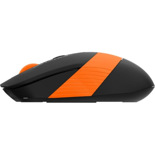 Мышь компьютерная A4 Fstyler FG10, беспроводная, 2000dpi, черный/оранжевый