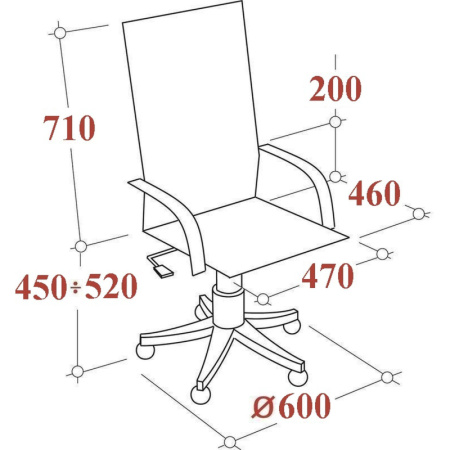 Кресло BN_Sp_EChair-590 TC ткань черный/серый, хром