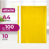 Скоросшиватель пластиковый A4 Attache желтый 10шт/уп Россия