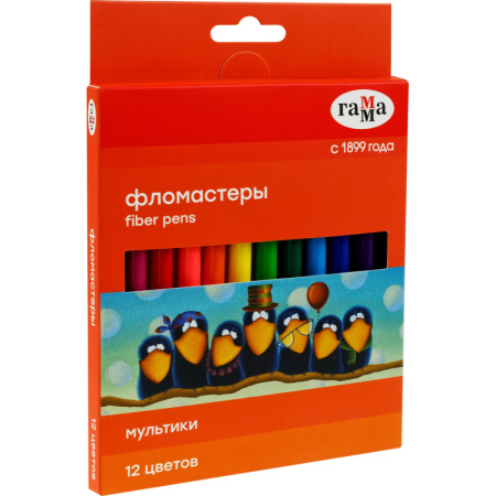Фломастеры Гамма Мультики, 12 цв, 120822_12