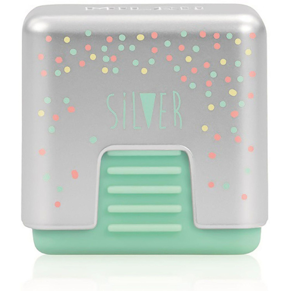 Ластик каучуковый Milan Silver в пластиковом чехле CMMS430SL, цв в асс (ДС)