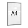 Рамка магнитная настенная Attache А4 ПЭТ, серая, 5шт/уп