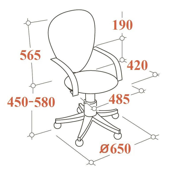 Кресло VB_EChair-225 PTW_TW11 сетка/ткань черный