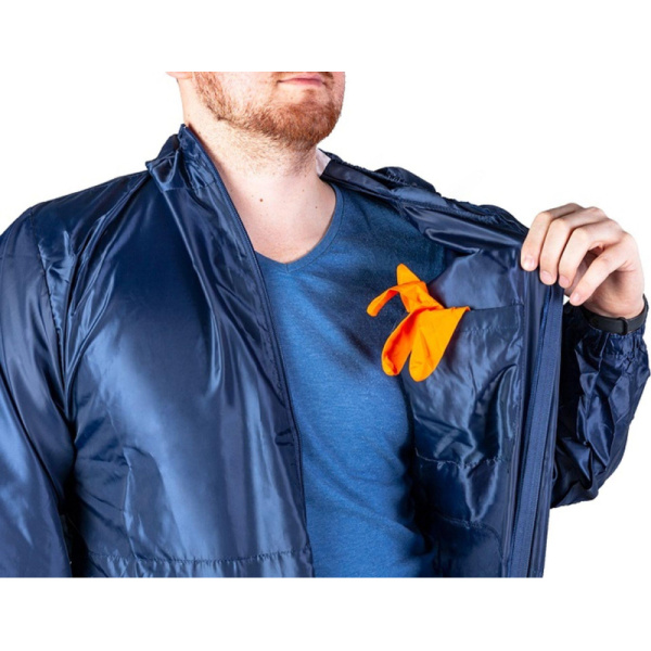 Комбинезон многоразовый защитный с капюшон Jeta Safety JPC75b синий р. XXL