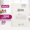 Скоросшиватель картонный ДЕЛО 260г/м2 немел 20шт/уп 1496190,1496146,1496162