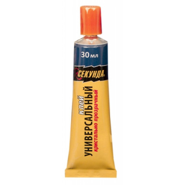 Клей универсальный СЕКУНДА 30мл, прозрачный