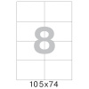 Этикетки самоклеящиеся 105х74 мм / 8 шт. на листе А4 (25л