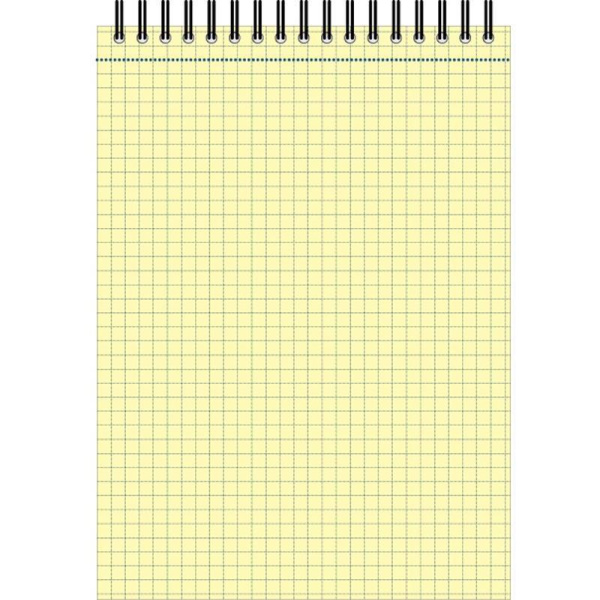 Блокнот 80л,кл,А4,Yellow Pad,спираль,тон.блок 70г/м