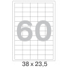 Этикетки самоклеящиеся 38х23,5 мм/60 шт. на листе А4 (100л