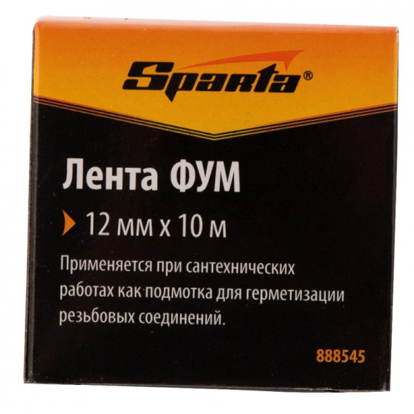 Лента уплотнительная (ФУМ) Sparta 12 мм х 10м (888545)