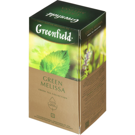 Чай Greenfield Green Melissa зеленый фольгир.25пак/уп 0435-10