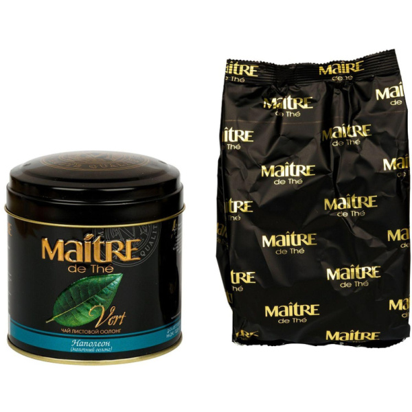 Чай Maitre Наполеон листовой зел.100г ж/б
