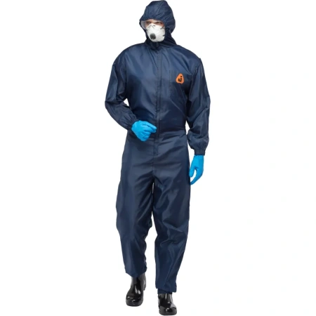 Комбинезон многоразовый защитный с капюшон Jeta Safety JPC75b синий р. XXL
