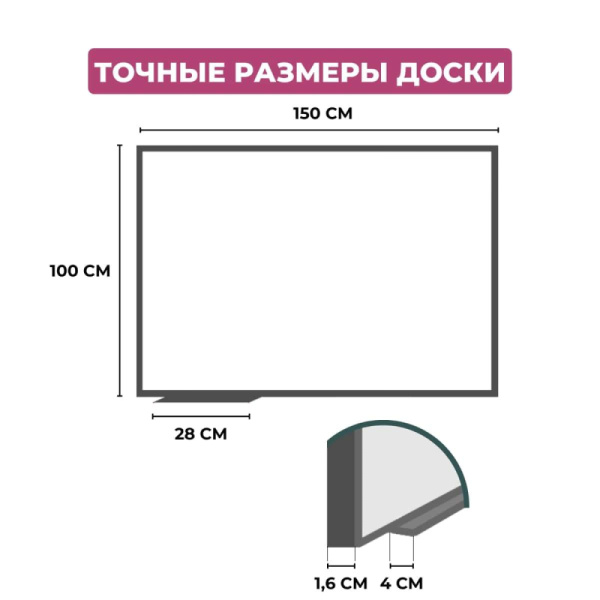 Доска магнитно-маркерная 100х150 Attache Economy лак Россия