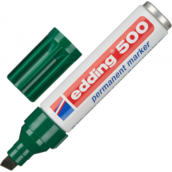 Маркер перманентный EDDING 500/4 зеленый 2-7мм скошенный наконечник