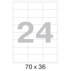 Этикетки самоклеящиеся  70х36 мм/24 шт. на листе А4 (100 л