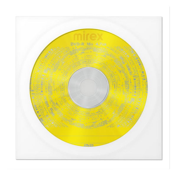 Носители информации DVD-R, 16x, Mirex, конверт/1, UL130003A1C
