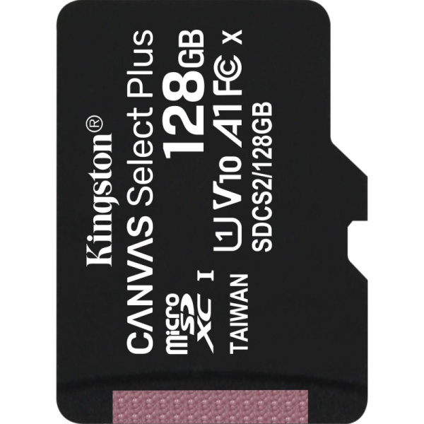Карта памяти Kingston Canvas Select Plus microSDXC UHS-I, SDCS2/128GBSP