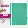 Скоросшиватель пластиковый A4 Attache зеленый 10шт/уп Россия