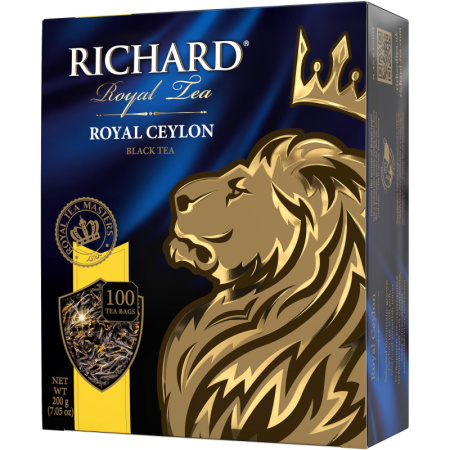 Чай Richard Royal Ceylon черный сашет 2гx100пак 61066, 13936