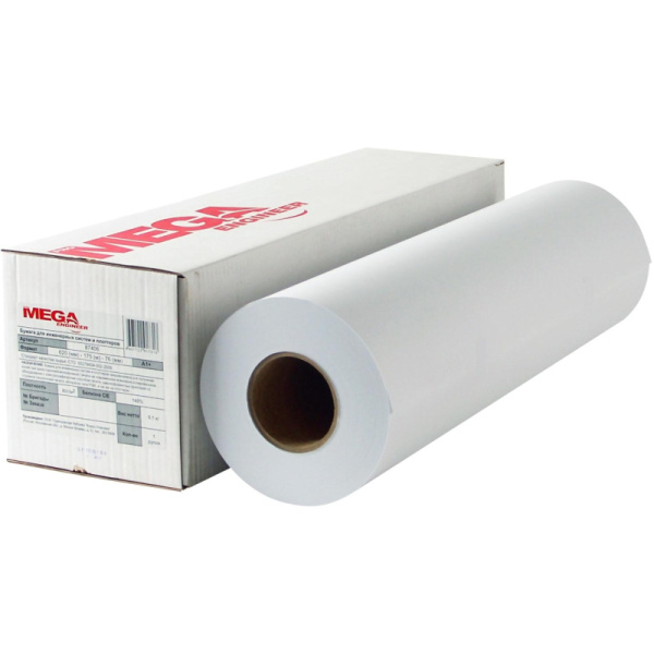 Бумага широкоформатная ProMEGA engineer 80г 620ммх175м 76мм
