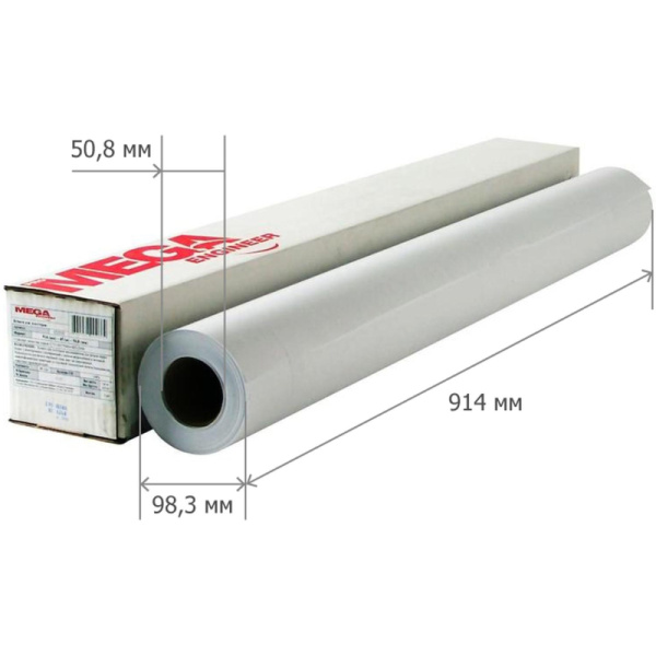 Бумага широкоформатная ProMEGA engineer InkJet 914ммх45м 90г д.50,8