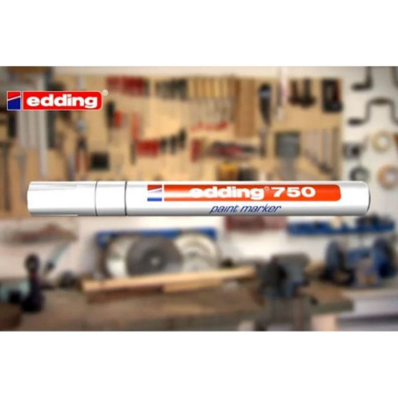 Маркер лаковый EDDING E-750/54 серебряный 2-4мм, мет. корп