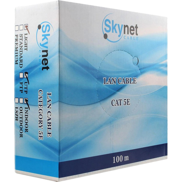 Кабель SkyNet CSS-UTP-2-CU/100 UTP indoor кат.5e, однож., 100 м, серый