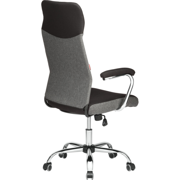 Кресло BN_Sp_EChair-590 TC ткань черный/серый, хром