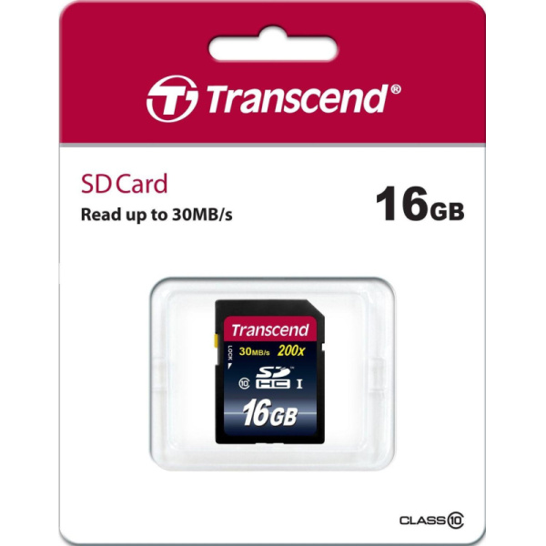 Карта памяти Transcend Premium SDHC 16Gb UHS-I Cl10, TS16GSDHC10