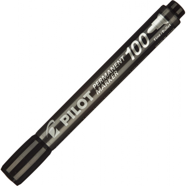 Маркер перманентный PILOT SCA-100-B черный 1-3мм круглый наконечник