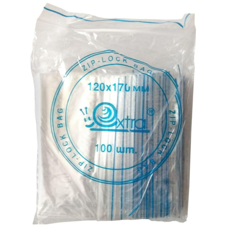 Пакет с замком (Zip Lock) 12 х 17 см, 32 мкм, 100 шт/уп