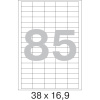 Этикетки самоклеящиеся 38х16,9 мм/85 шт. на листе А4 (100л