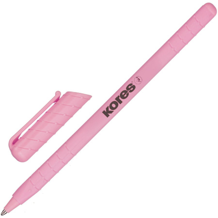 Ручка шариковая неавтомат. KORES Pastel K0R-M,син,масл,асс. 37086