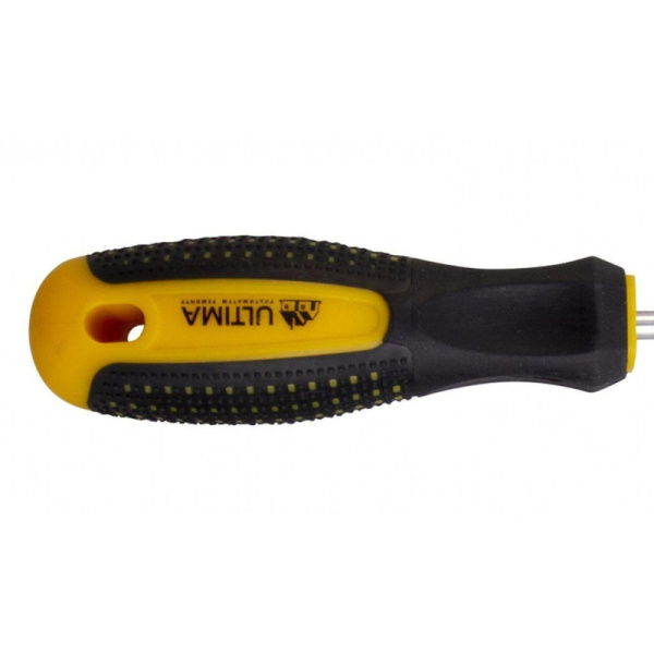 Отвертка Ultima SL3,0х100 мм, CrV, 2-х компонент. рукоятка anti slip 124006