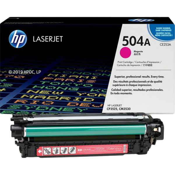 Картридж лазерный HP 504A CE253A пурп. для LJ CP3525/CM3530