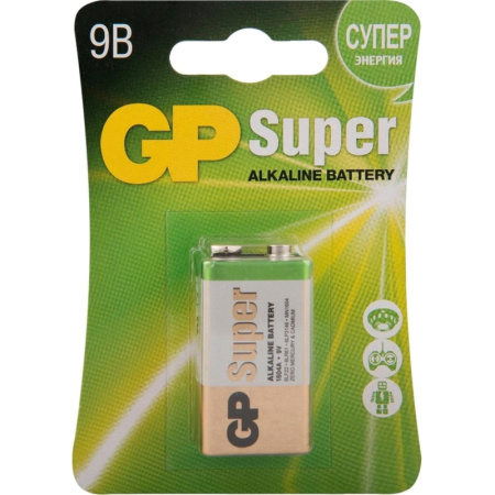 Батарейка GP Super 6LR61/Крона 9V/1604A 1604A-5CR1/1604AA21-5CRSBC1 бл/1