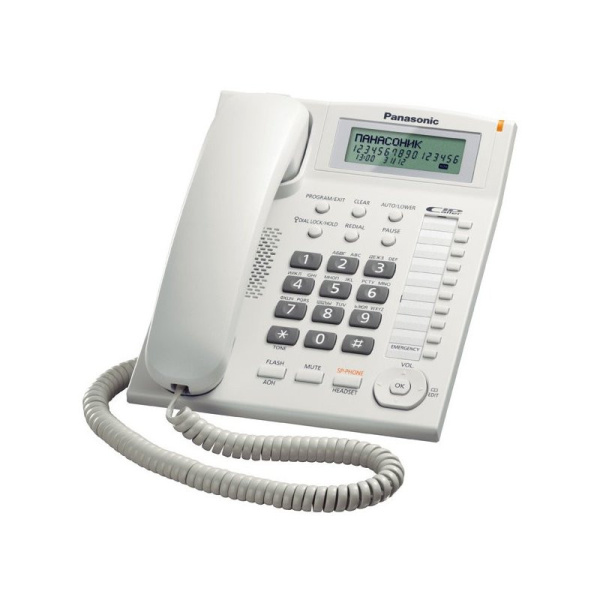 Телефон проводной Panasonic KX-TS2388RUW белый