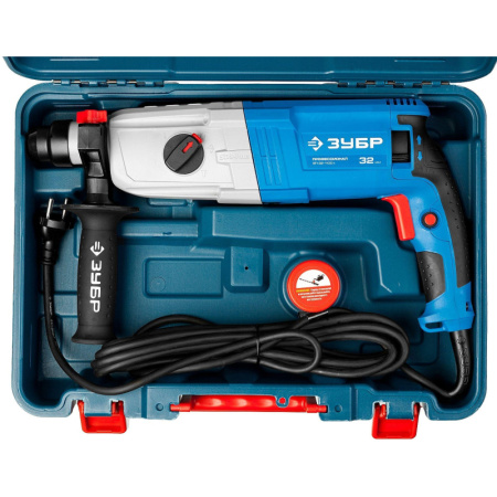 Перфоратор ЗУБР Профессионал 1100 Вт, 920 об/мин, 5100 уд/мин, ЗП-32-1100 К