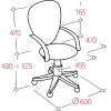 Кресло VT_EChair-304 ткань черн TW11/сетка красн,DW69 пласт.