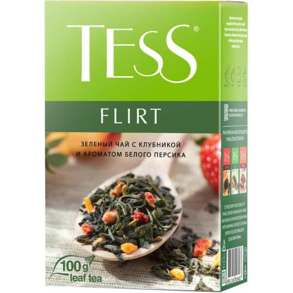 Чай Tess Flirt листовой зеленый с добавками,100г 0648-15