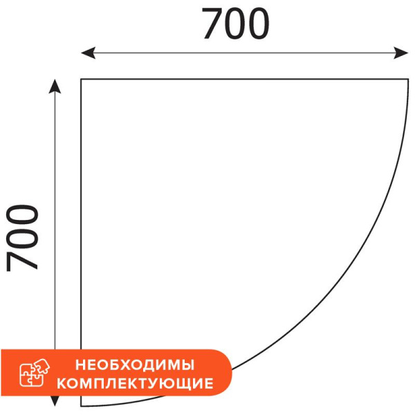 Сегмент Easy B 90 град. 904326 светлый дуб/серый (430)