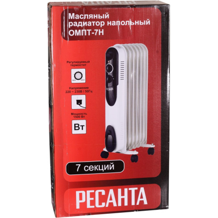 Радиатор масляный ОМПТ- 7Н (1,5 кВт) Ресанта
