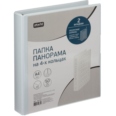 Папка Панорама на 4-х кольцах  50мм Россия