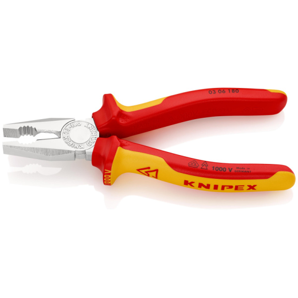 Плоскогубцы комбинированные VDE L-180 мм KNIPEX KN-0306180