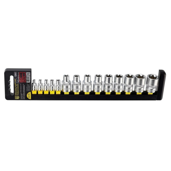 Набор головок торцевых TORX 1/2- 1/4 14 предметов BERGER BG2165